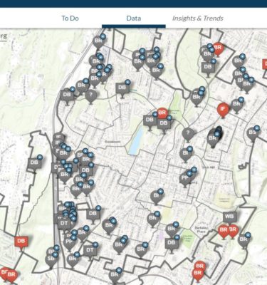 Stormwater assets in Martinsburg, WV on an interactive GIS-based map