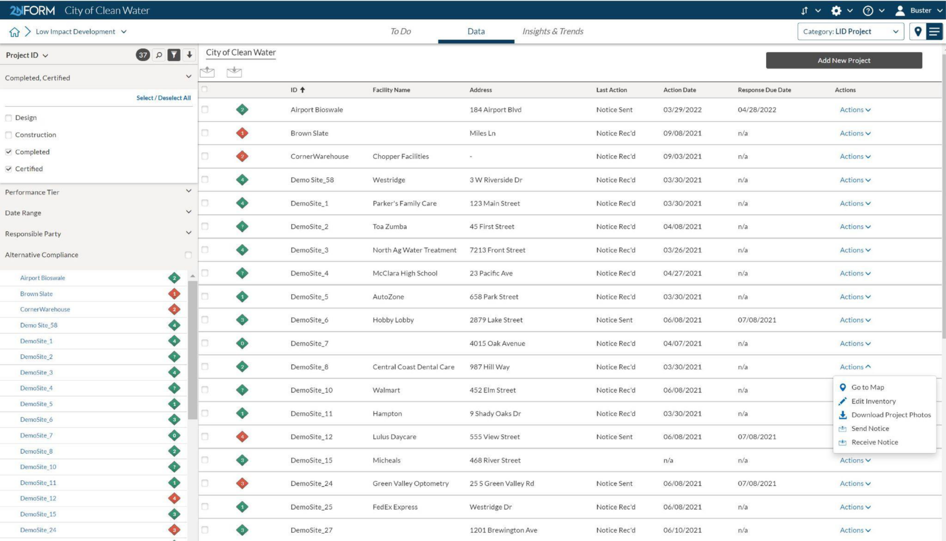 Organize your post-construction activities with 2NFORM stormwater compliance software