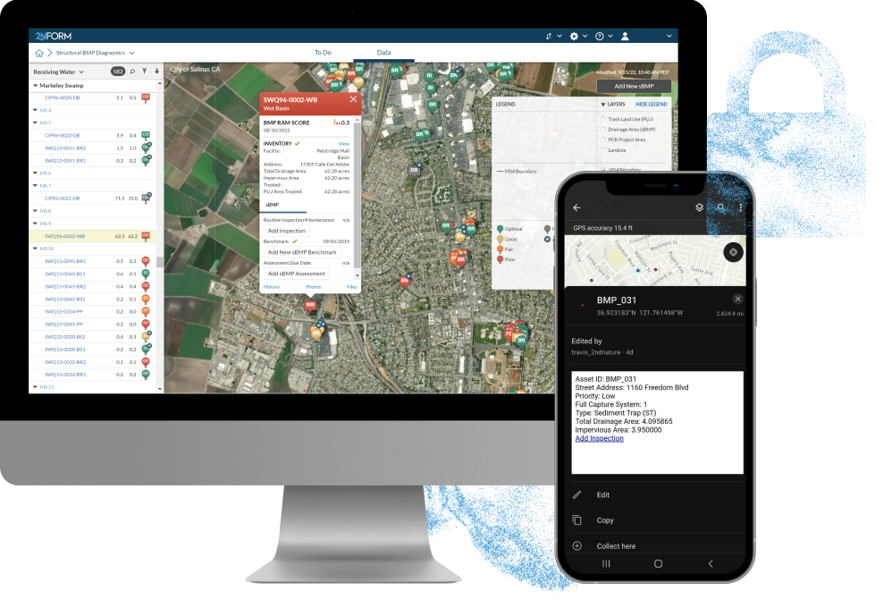 Use 2NFORM, stormwater management software, on all of your devices, desktop or mobile