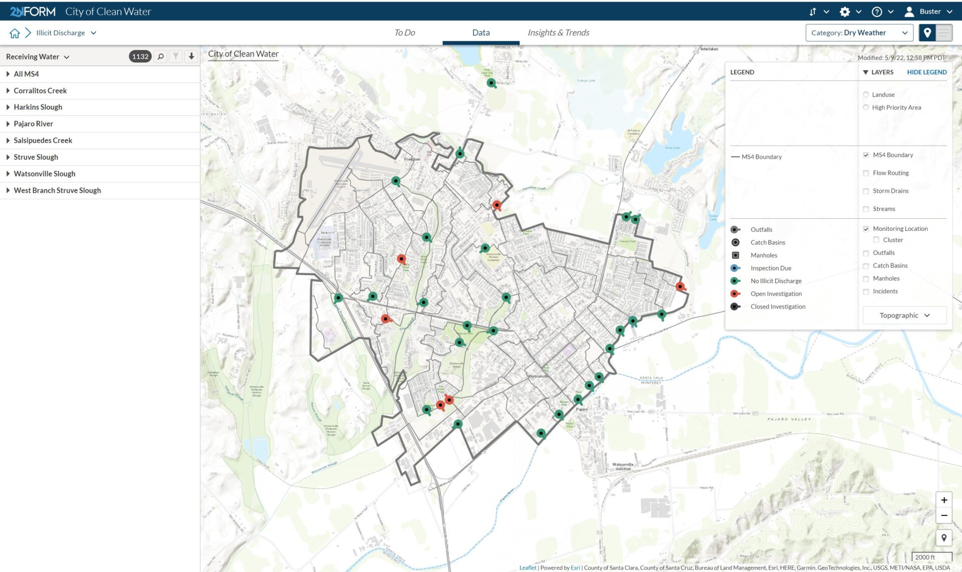 2NFORM stormwater compliance software helps you track outfalls