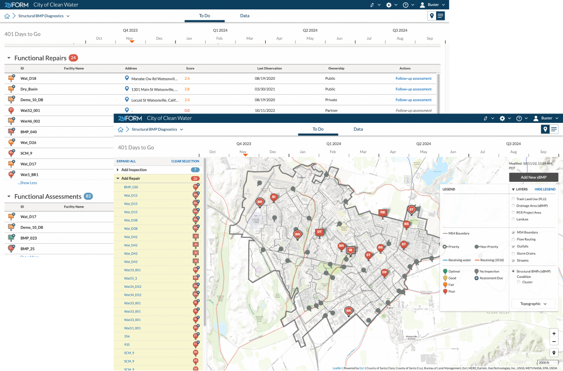 2NFORM stormwater compliance software centralizes your to-do list so you know what to do next