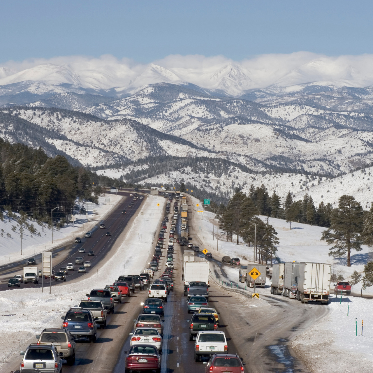 Colorado highway with traffic