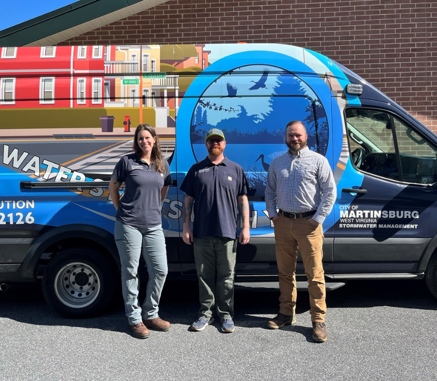The Martinsburg stormwater team: Becca Russell, Jared Tomlin, and Chris Moats