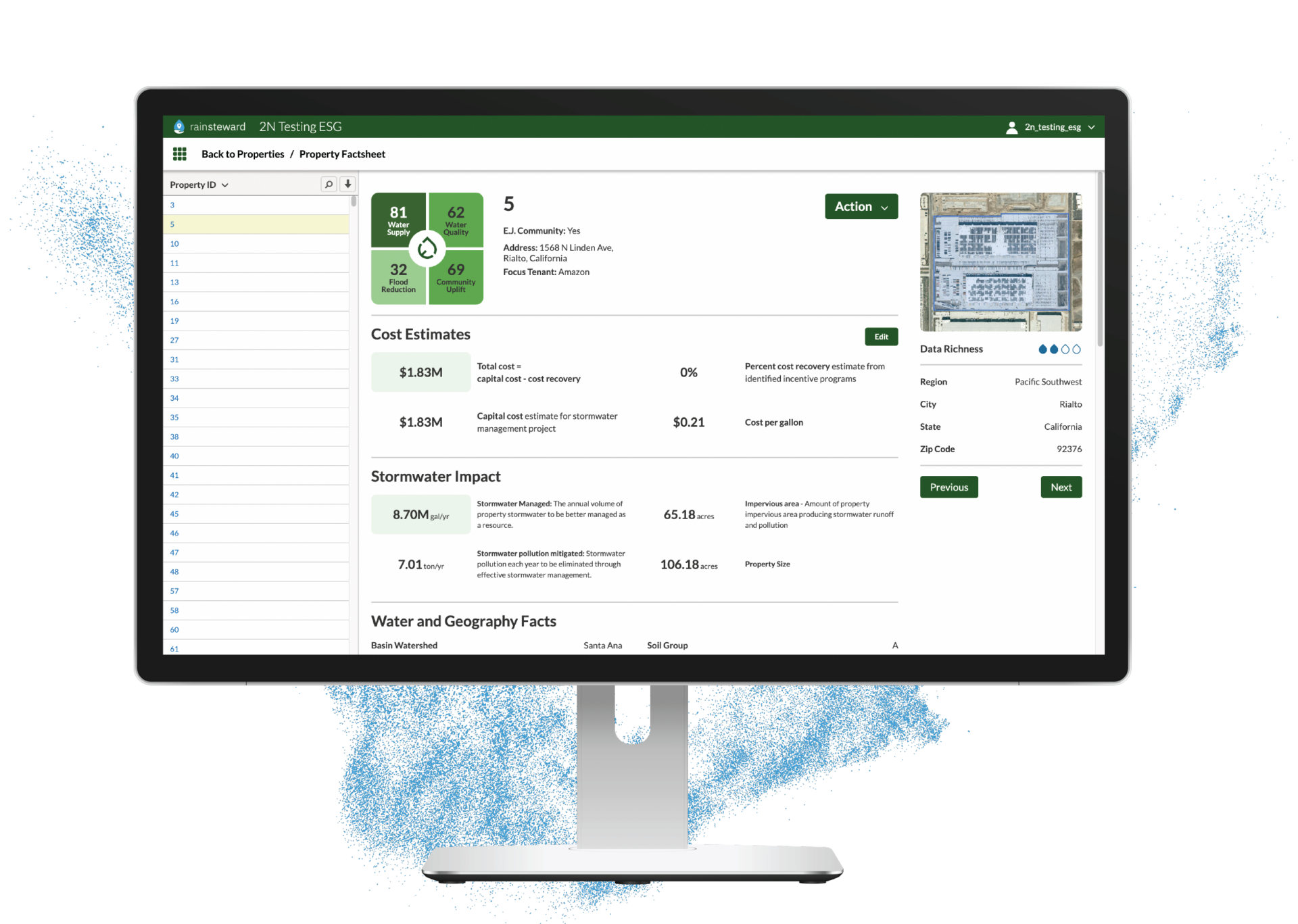 Peer-reviewed stormwater science and analytical models form the foundation of Rainsteward’s environmental accounting and reporting features.